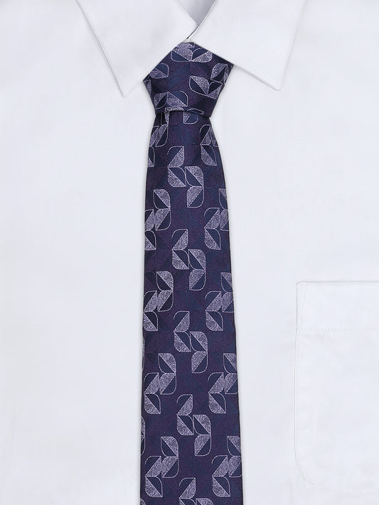 Men's Floral Print Wine Tie