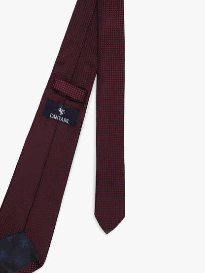 Men's Dobby Tie Set with Pocket Square