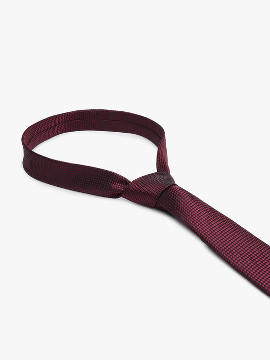 Men's Dobby Tie Set with Pocket Square