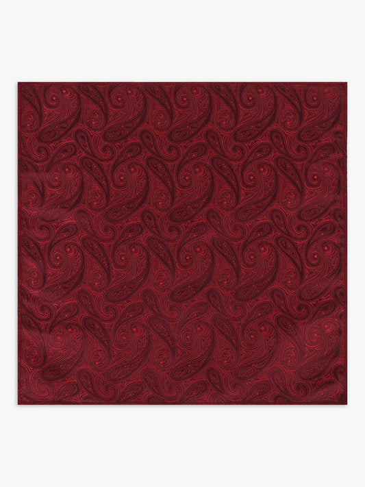 Men Maroon Printed Tie With Pocket Square