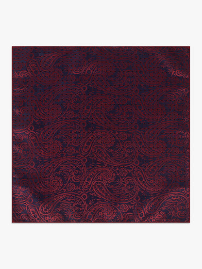 Men Maroon Printed Tie With Pocket Square