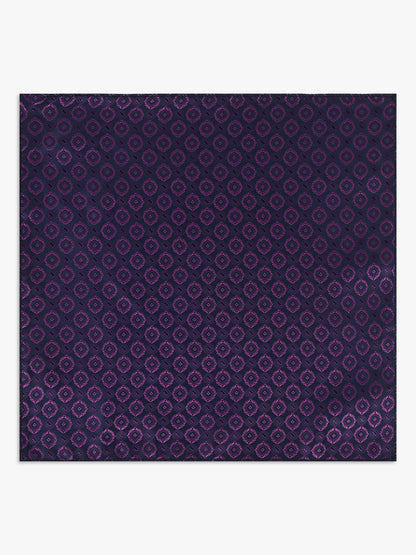 Men Purple Printed Tie With Pocket Square