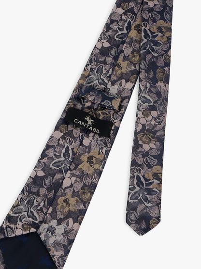 Men Onion Printed Tie With Pocket Square