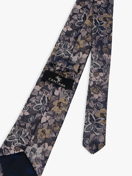 Men Onion Printed Tie With Pocket Square