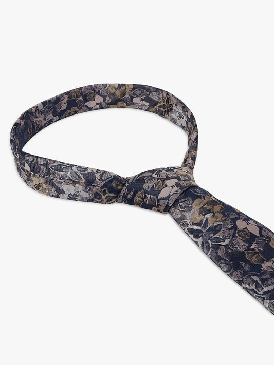 Men Onion Printed Tie With Pocket Square