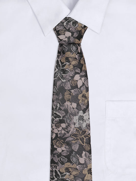 Men Onion Printed Tie With Pocket Square