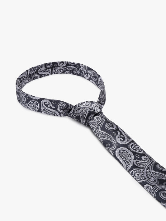 Men's Paisley Tie Set with Pocket Square