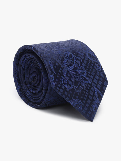 Men's Floral Print Tie Set with Pocket Square