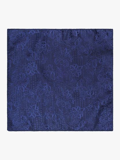 Men's Floral Print Tie Set with Pocket Square