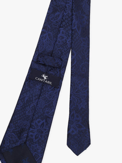 Men's Floral Print Tie Set with Pocket Square
