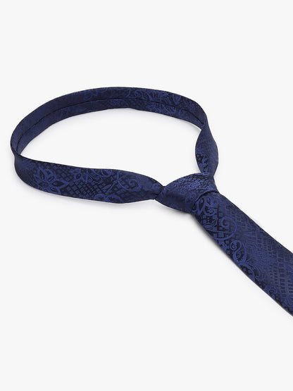 Men's Floral Print Tie Set with Pocket Square