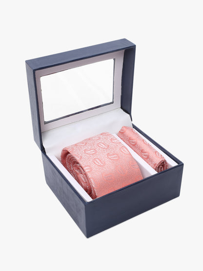 Men's Paisley Tie Set with Pocket Square