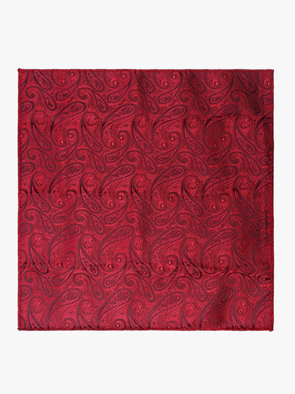 Men's Paisley Tie Set with Pocket Square
