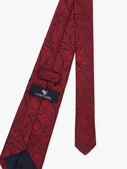 Men's Paisley Tie Set with Pocket Square
