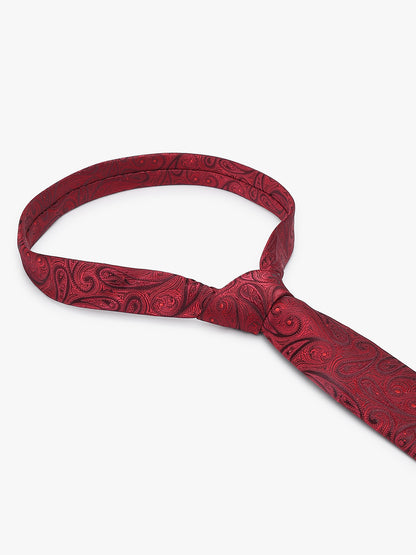 Men's Paisley Tie Set with Pocket Square