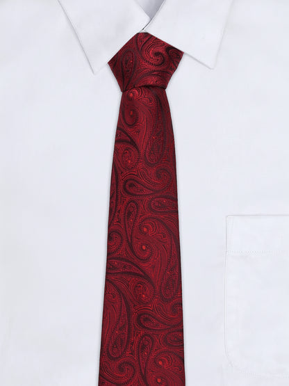 Men's Paisley Tie Set with Pocket Square