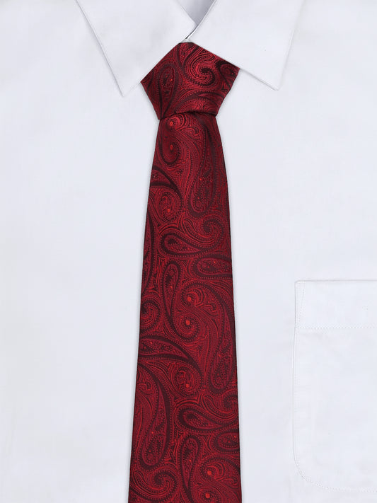 Men's Paisley Tie Set with Pocket Square