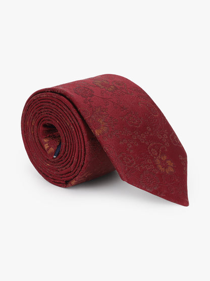 Men's Floral Print Tie Set with Pocket Square
