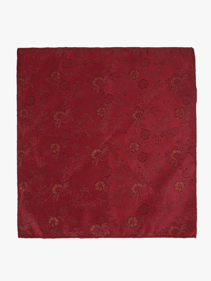 Men's Floral Print Tie Set with Pocket Square