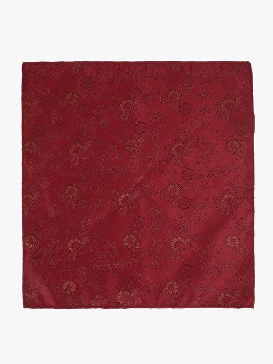 Men's Floral Print Tie Set with Pocket Square