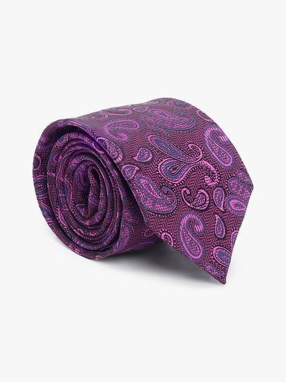 Men's Paisley Tie Set with Pocket Square