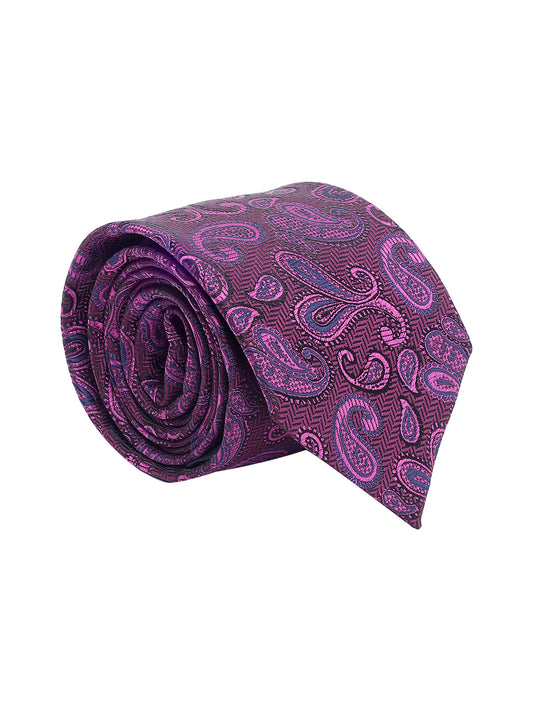 Men's Paisley Tie Set with Pocket Square