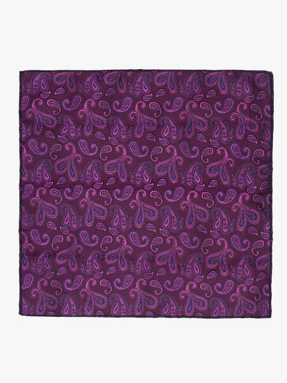 Men's Paisley Tie Set with Pocket Square