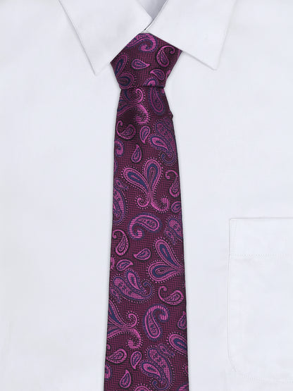 Men's Paisley Tie Set with Pocket Square