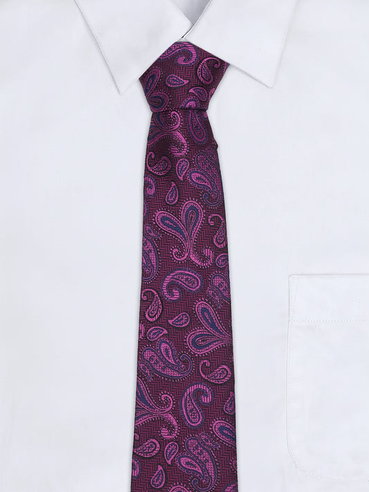 Men's Paisley Tie Set with Pocket Square