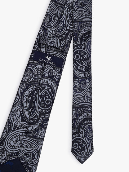 Men's Paisley Tie Set with Pocket Square