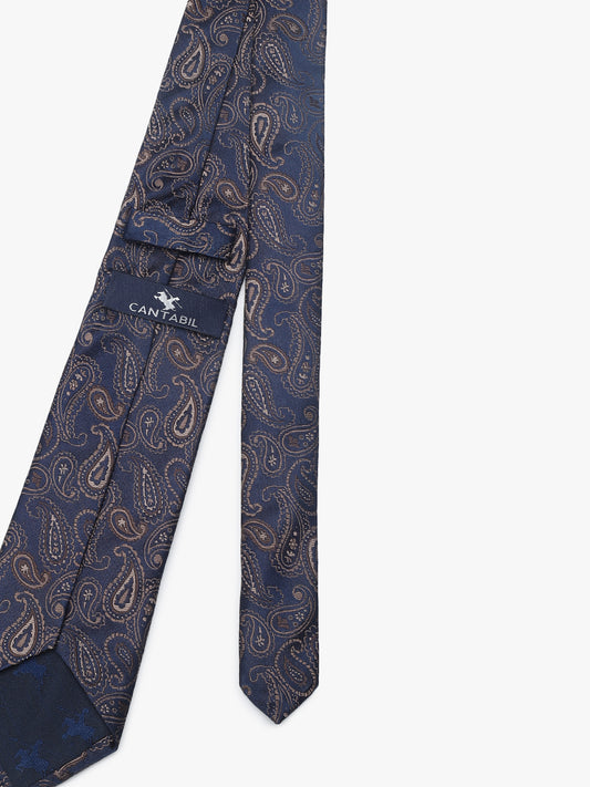 Men's Paisley Tie Set with Pocket Square