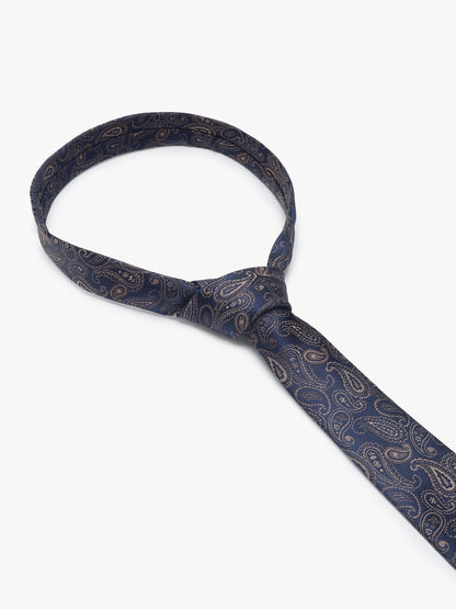 Men's Paisley Tie Set with Pocket Square
