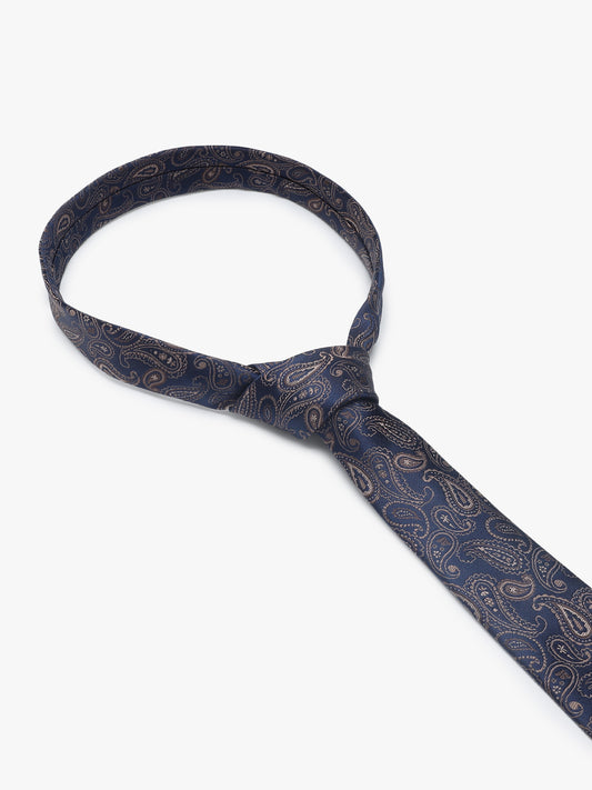 Men's Paisley Tie Set with Pocket Square