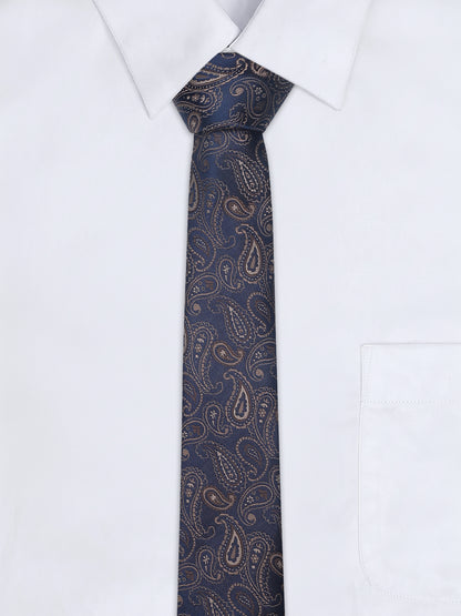 Men's Paisley Tie Set with Pocket Square