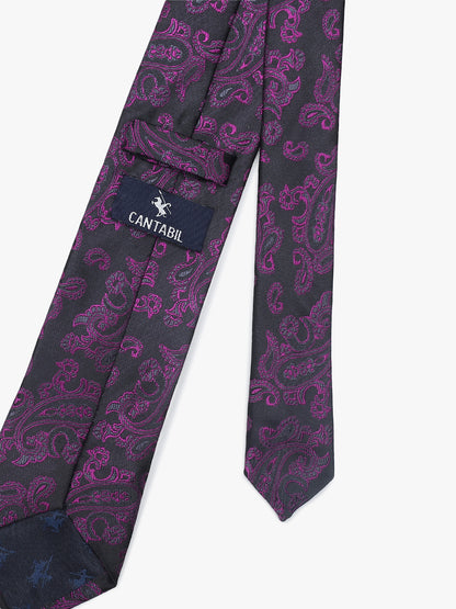 Men's Paisley Tie Set with Pocket Square