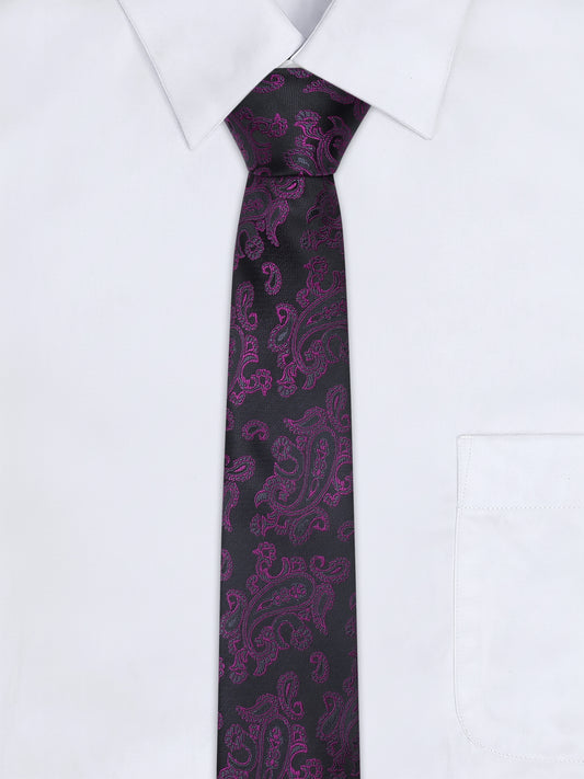 Men's Paisley Tie Set with Pocket Square