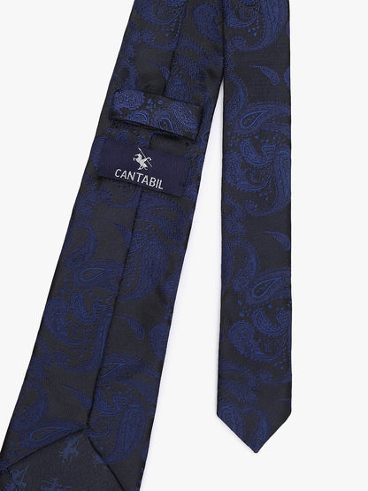 Men's Paisley Tie Set with Pocket Square