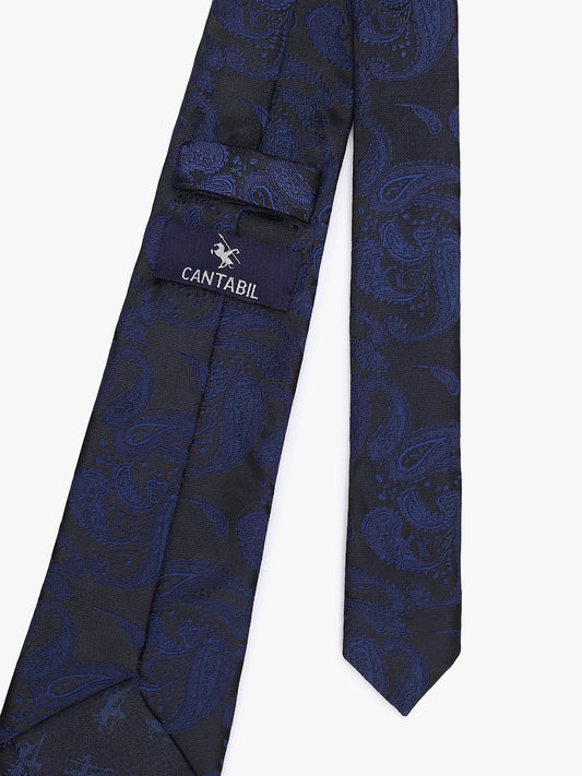Men's Paisley Tie Set with Pocket Square