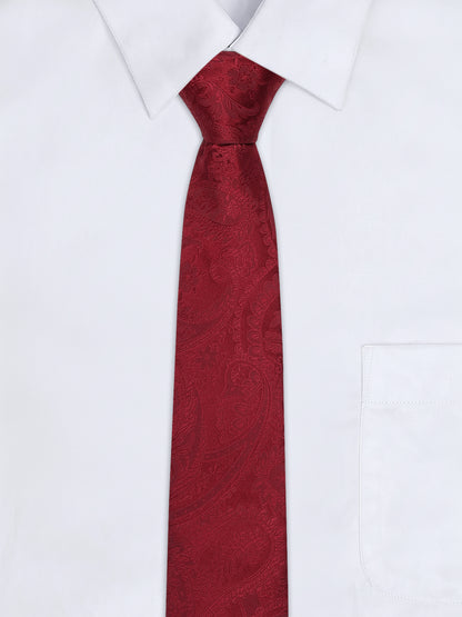 Men's Paisley Tie Set with Pocket Square