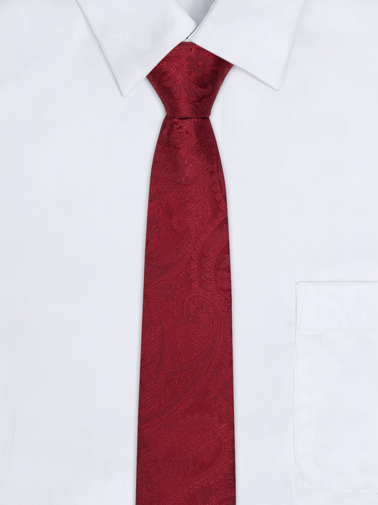 Men's Paisley Tie Set with Pocket Square