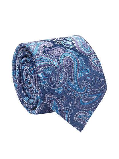 Men's Paisley Tie Set with Pocket Square