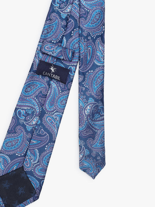 Men's Paisley Tie Set with Pocket Square