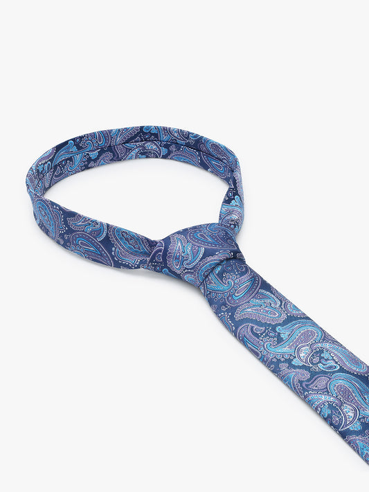 Men's Paisley Tie Set with Pocket Square