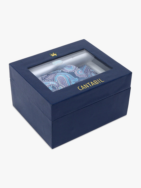 Men's Paisley Tie Set with Pocket Square
