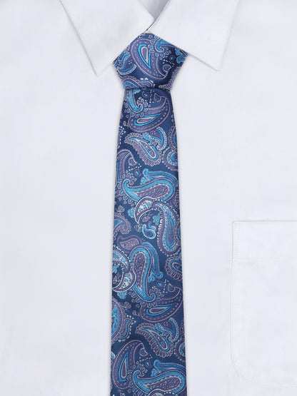 Men's Paisley Tie Set with Pocket Square