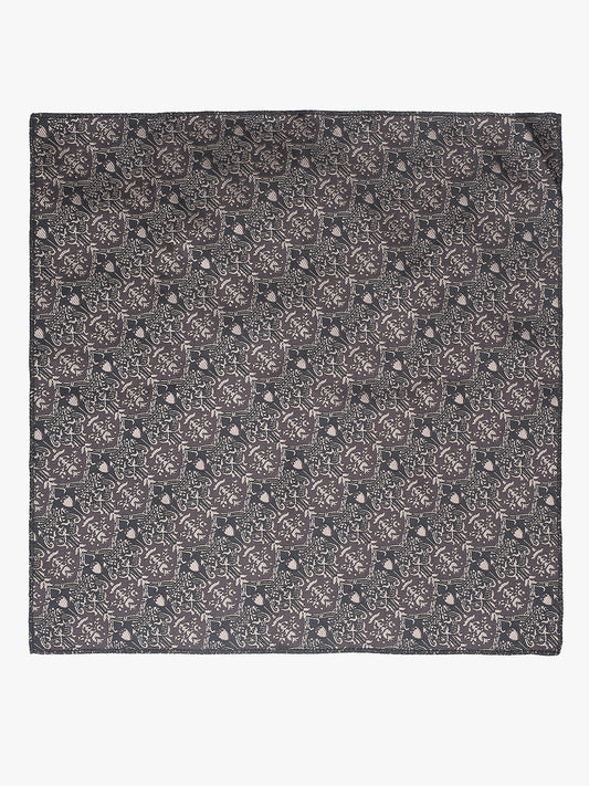 Men's Motifs Design Tie Set with Pocket Square