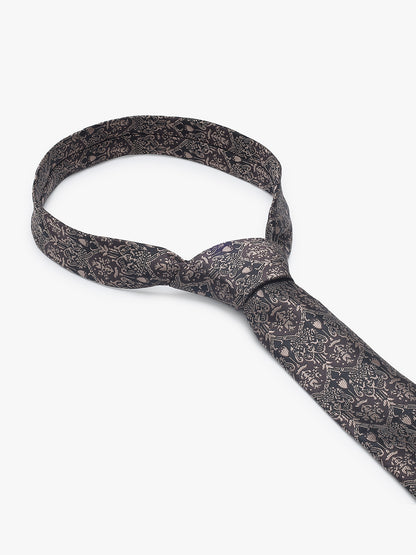 Men's Motifs Design Tie Set with Pocket Square