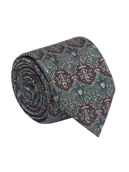 Men's Motifs Design Tie Set with Pocket Square