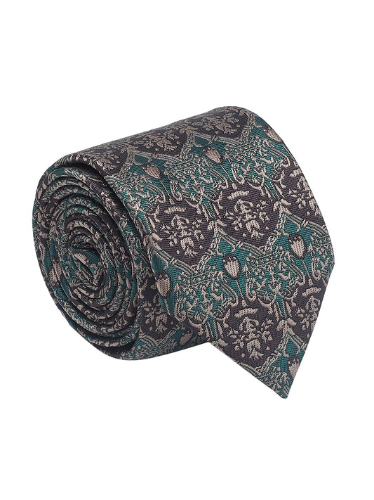 Men's Motifs Design Tie Set with Pocket Square