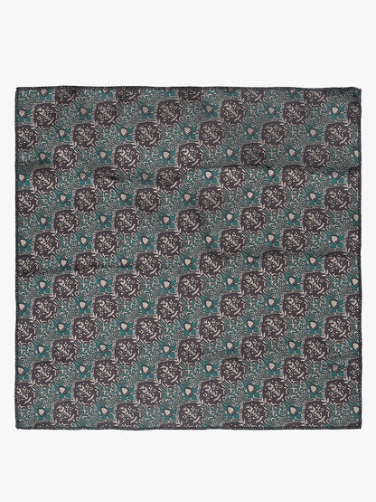 Men's Motifs Design Tie Set with Pocket Square